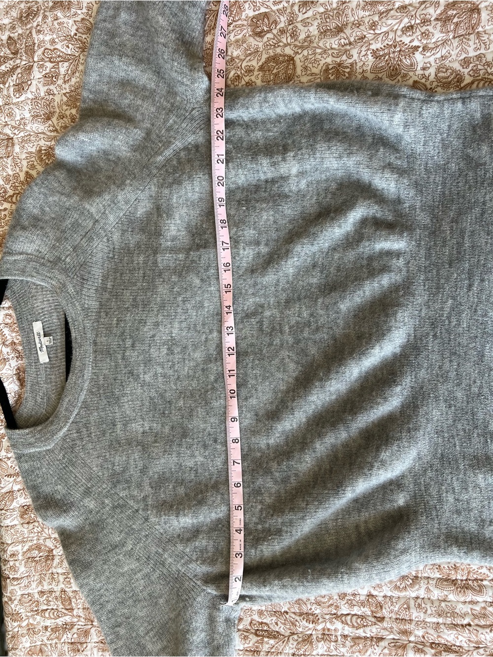 Madewell Heather Gray Crewneck merino Sweater